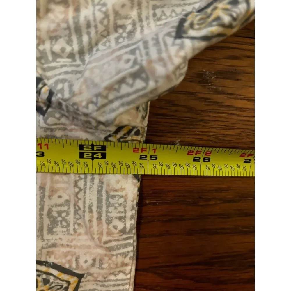 Natural Issue Wrinkle Free Button Down Camp Shirt Mens Large Tall Geometric Trop